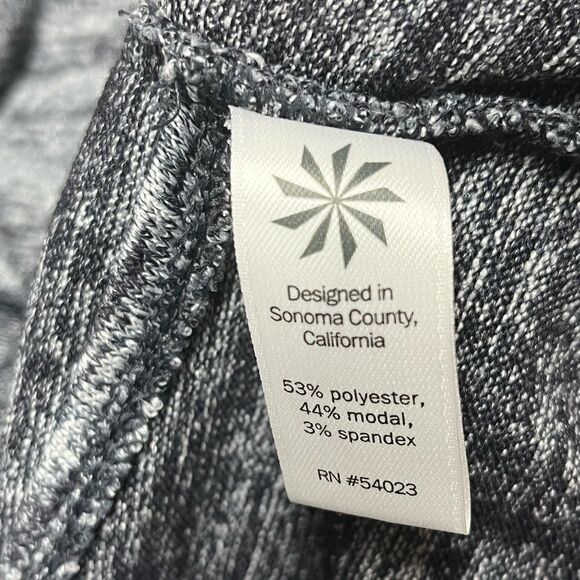 Athleta | Yoga Top Open Wrap Back Soft Knit Marled Black Gray, Women's M - Picture 6 of 7